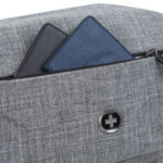 Раница Swissdigital, джоб за лаптоп, USB порт, сиво и черно
