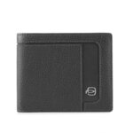 Мъжки портфейл Piquadro Erse, с 6 отделения за карти и RFID защита, черен