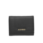 Черно дамско портмоне ROSSI, с допълнително отделение за документ
