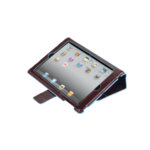 Стоящ кожен калъф за iPad mini с автоматична "sleep-awake" функция и държач за химикалка