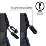 Раница XD Design - Bobby Soft, RFID защита,  USB порт, защита от кражба, синя