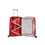 Спинер на 4 колела S'Cure 55 см пурпурно червен цвят, размер за ръчен багаж