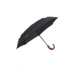 Тройно сгъваем автоматичен чадър Samsonite Wood Classic S черен
