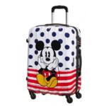 Куфар на 4 колелца American Tourister Disney Legends Mickey 65 см на сини точки