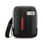 Вертикална чантичка за рамо Piquadro Urban с отделение за iPad MINI_ MINI 2_ iPad MINI 3 сиво и черно