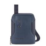 Вертикална чантичка за рамо Piquadro HAKONE с отделение за iPad MINI_ MINI 2_ iPad MINI 3 синя