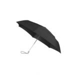Черен четворно сгъваем автоматичен мини-чадър