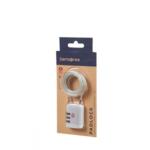 Travel Accessories Катинарче с TSA кодова ключалка с дълъг кабел бял цвят
