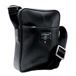 Чанта за рамо S.T. Dupont - Defi Carbone, естествена кожа, черна
