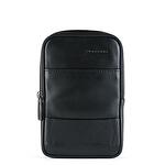 Obidos Вертикална чантичка за рамо за смартфон в черен цвят