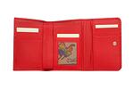 Дамски портфейл Regata - естествена кожа, 12x отделения за карти, червен