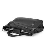 AKRON Тънка, бизнес чанта за 15.6 инча лаптоп и възможност за разширение в черен цвят