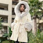 Дамско палто от бобър и лисица 77BEAVER MILIOS FURS