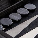 Класическа черна табла за игра Manopoulos, 60x48 см отворено състояние, еко кожа
