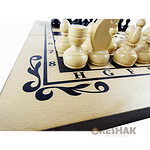 Комплект шах и табла Oreshak, ръчна изработка, 34x34 см