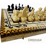 Комплект шах и табла Oreshak, ръчна изработка 34x34 см