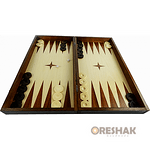 Комплект шах и табла Oreshak, с естествен махагон, 48x48 см