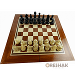 Комплект шах и табла Oreshak, с естествен махагон, 48x48 см