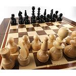 Комплект шах и табла Oreshak, с естествен тъмен орех, ръчна изработка, 48x48 см