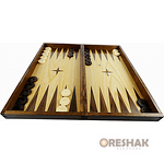 Комплект шах и табла Oreshak, с естествен тъмен орех, ръчна изработка, 48x48 см