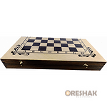 Кутия за шах и табла Oreshak, бук - ситопечат, 48x48см