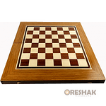 Кутия за шах и табла Oreshak, с естествен фурнир, 48x48см