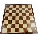 Дървена кутия за шах и табла Oreshak, фурнир орех и бук, 49x49см