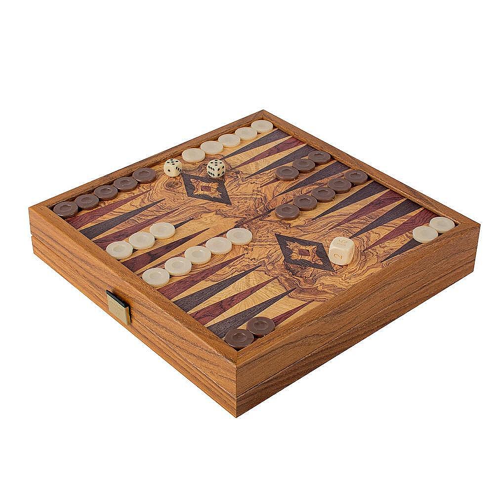 Комплект шах и табла Manopoulos Traditional Style, 27x27 см