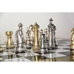 Луксозен шах Manopoulos - Staunton, злато и сребро, 44x44 см