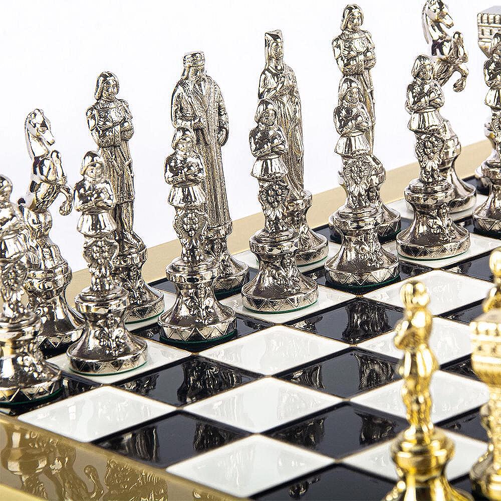 Луксозен шах Manopoulos - Ренесанс, 36x36 см, черни полета