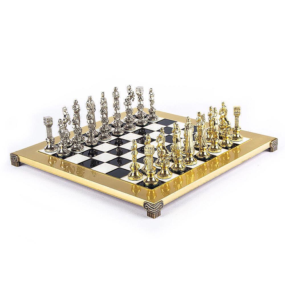 Луксозен шах Manopoulos - Ренесанс, 36x36 см, черни полета