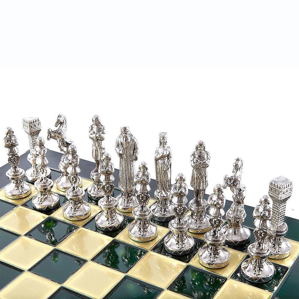 Луксозен шах Manopoulos - Ренесанс, 36x36 см, зелени полета