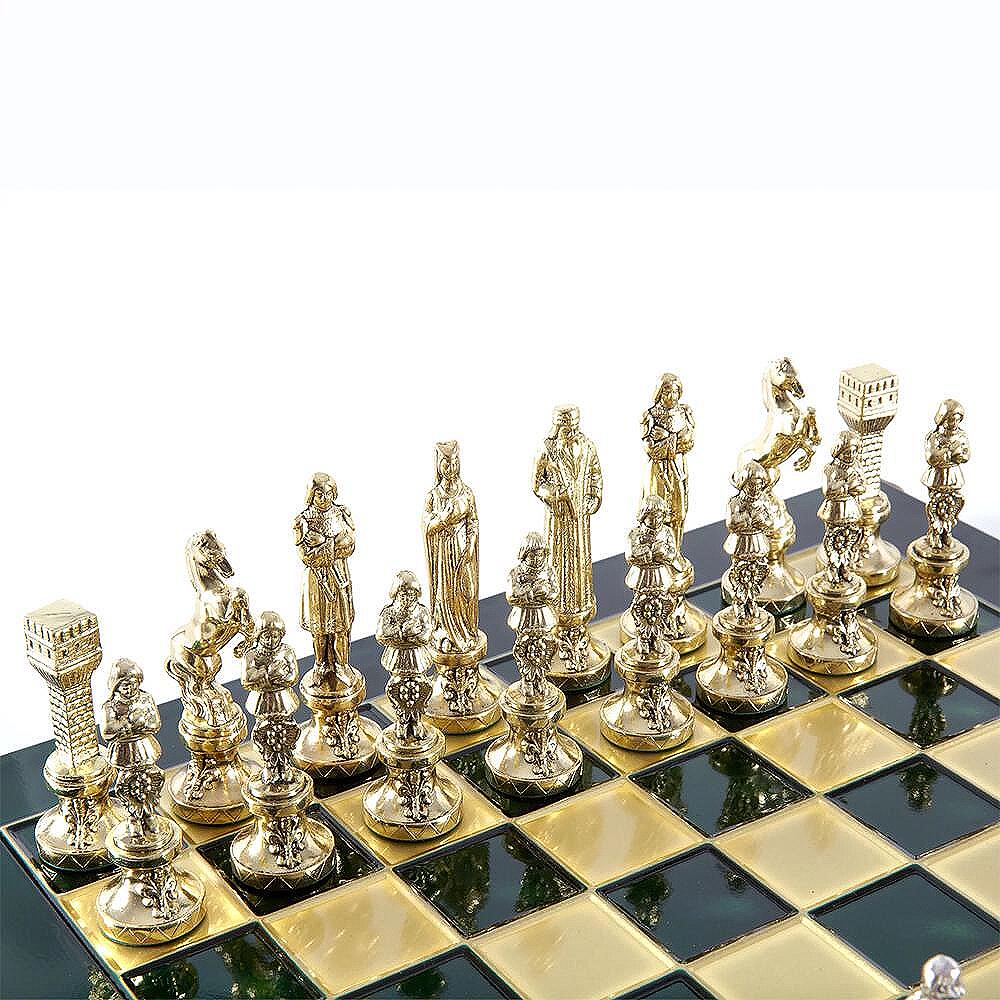 Луксозен шах Manopoulos - Ренесанс, 36x36 см, зелени полета