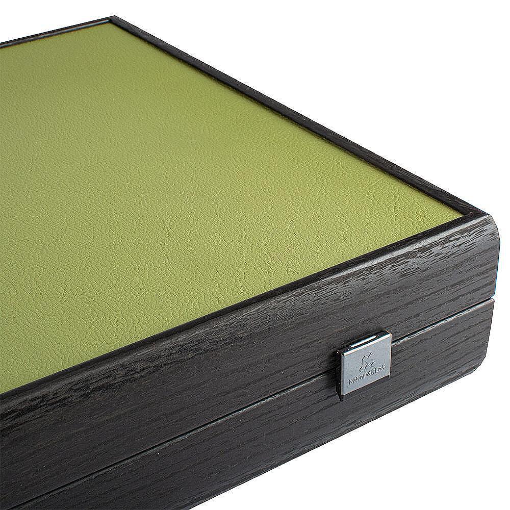 Табла за игра Manopoulos - Olive Green, еко кожа, 60x48см