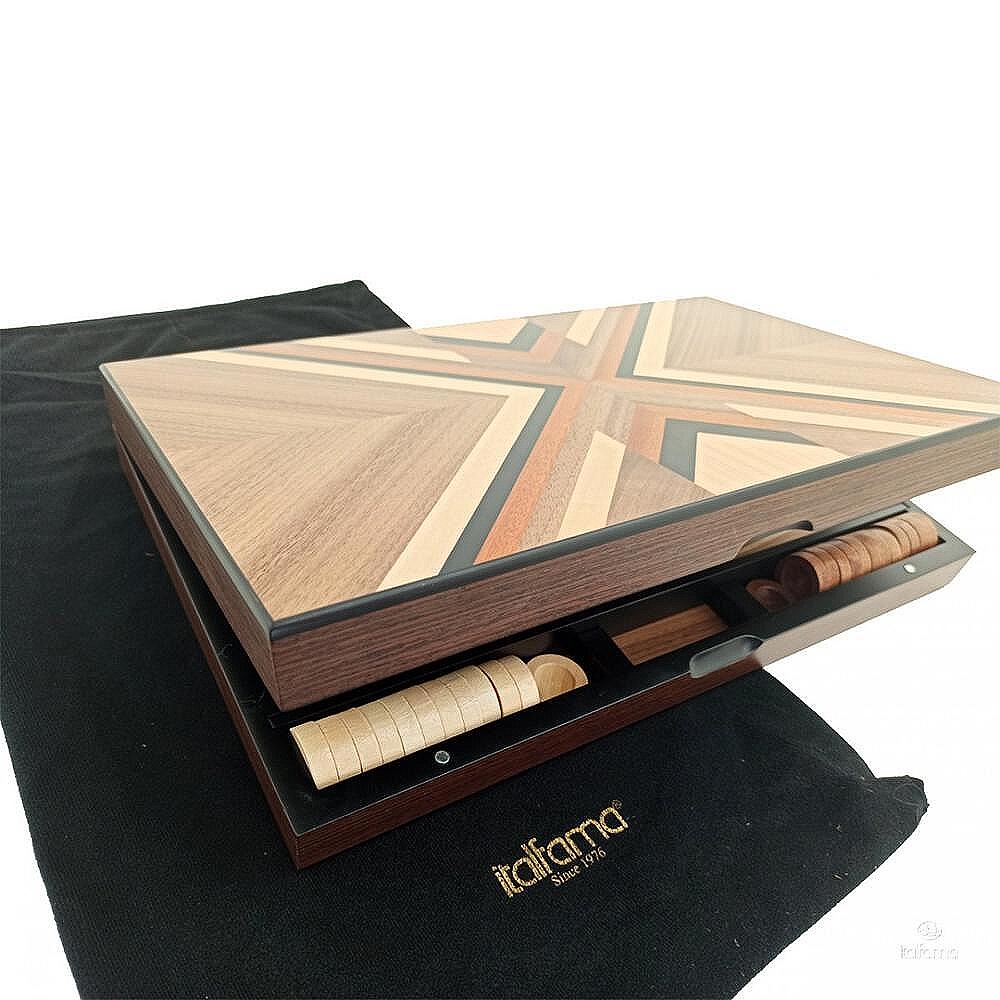 Италианска табла за игра Italfama - Wood Saxon, 38 x 47.4 x 2.8 см
