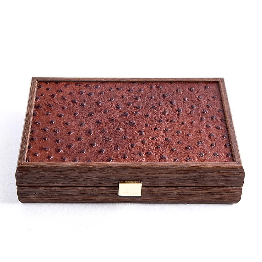 Карти за игра Manopoulos в дървена кутия с кожен принт Brown Croc-Copy Карти за игра Manopoulos в дървена кутия с кожен принт Brown Croc-Copy