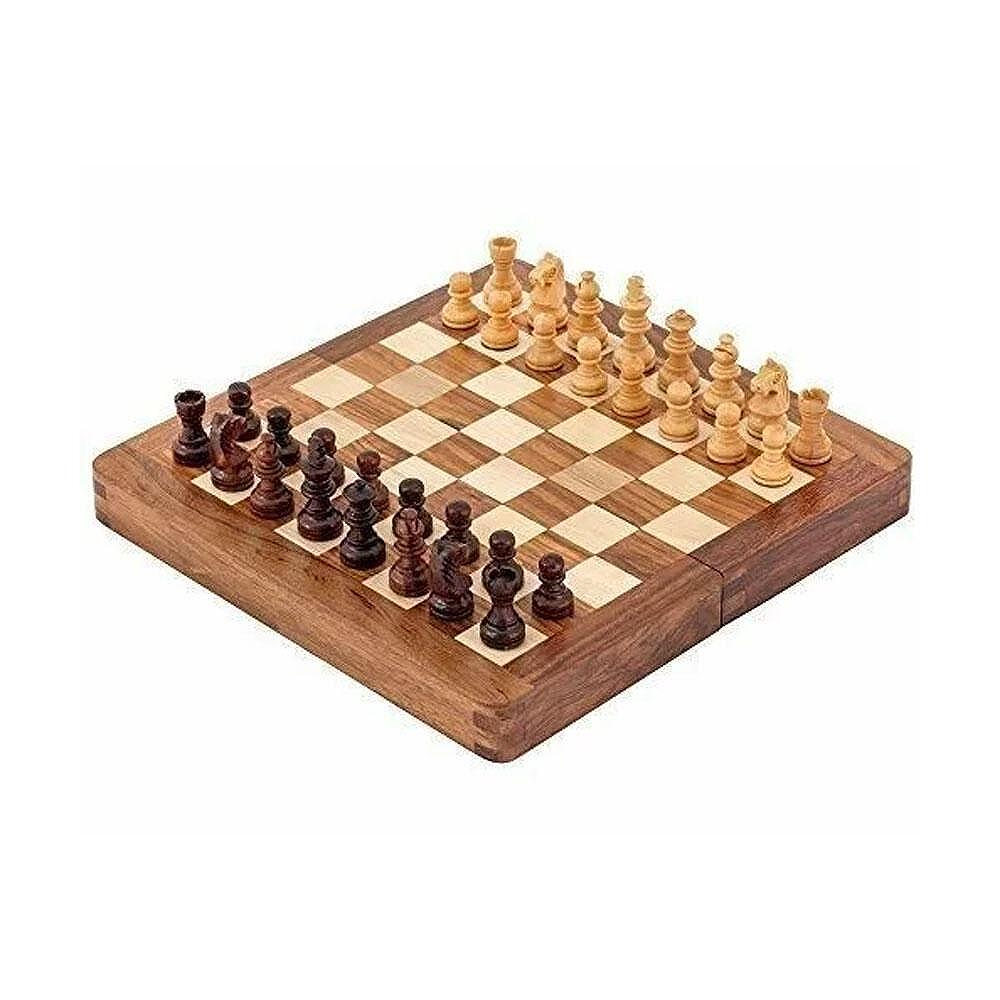 Сгъваем магнитен шах Modiano - от палисандрово дърво Sheesham, 25 x 25 см-Copy Сгъваем магнитен шах Modiano - от палисандрово дърво Sheesham, 25 x 25 см-Copy