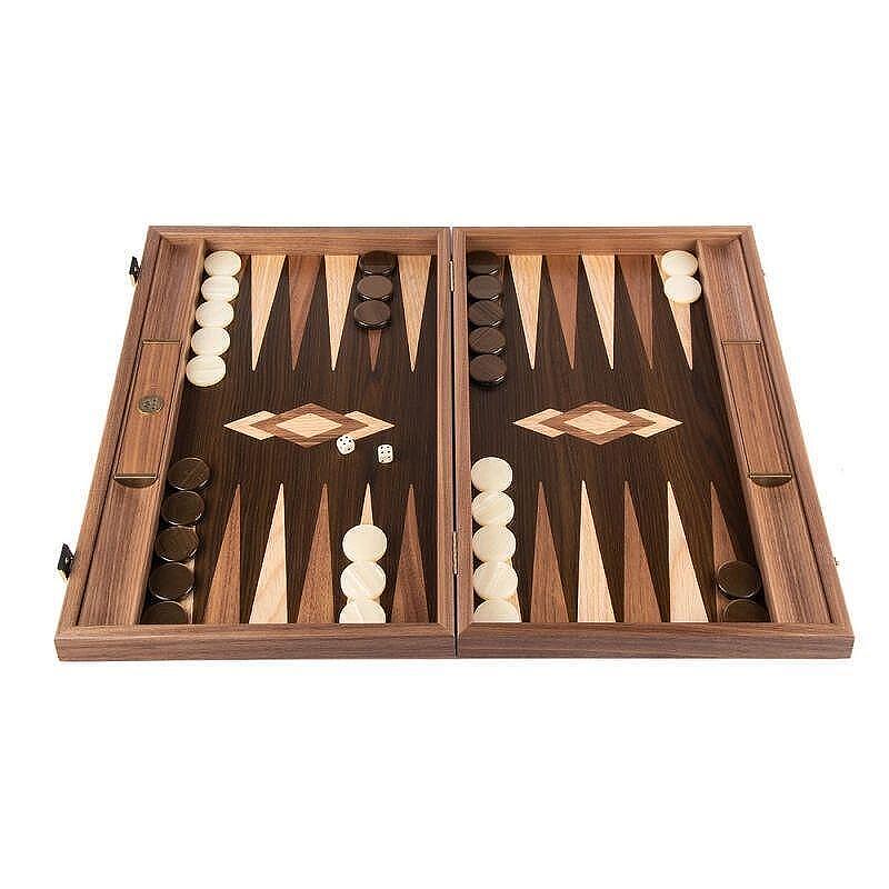 Намалена (с дефект) луксозна табла Manopoulos, естествено орехово дърво, 48x30 см Намалена (с дефект) луксозна табла Manopoulos, естествено орехово дърво, 48x30 см