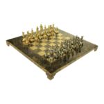 Луксозен ръчно изработен шах Manopoulos - венге 20x20 см