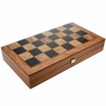 Комплект шах и табла Manopoulos - Маслиново дърво, 30x30 см