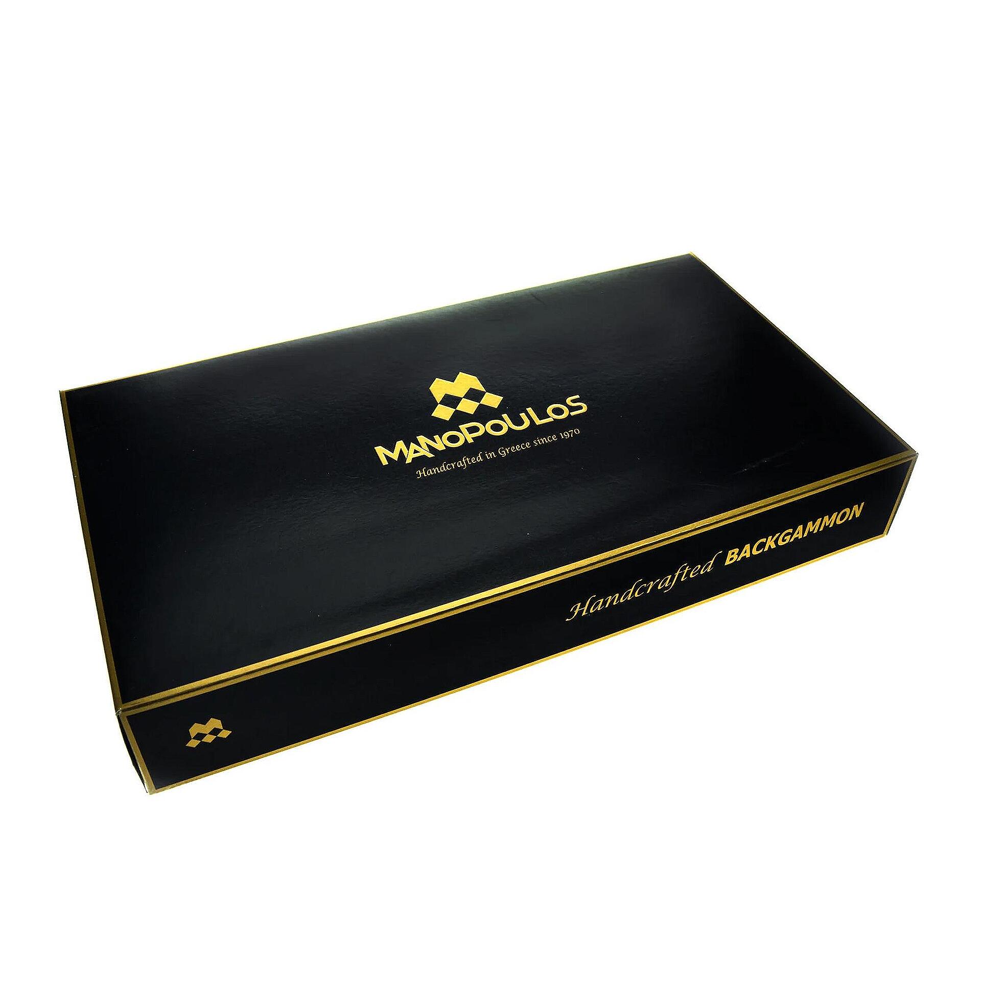 Комплект шах и табла Manopoulos - Махагон, 52x48 см
