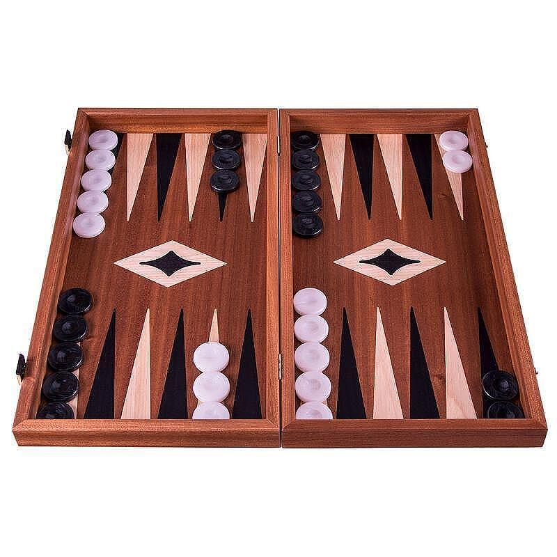 Комплект шах и табла Manopoulos - Махагон, 40x38 см Комплект шах и табла Manopoulos - Махагон, 40x38 см