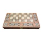 Комплект шах и табла Manopoulos - Маслиново дърво, 40x38 см-Copy