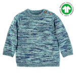 Детски пуловер меланж от органичен памук