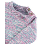 Детски пуловер меланж от органичен памук