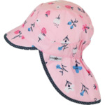Лятна шапка с UV 50+ защита за момичета с платка на врата