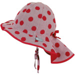 Червена лятна шапка с UV 50+ защита
