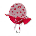 Детска лятна шапка - червена с UV 50+ защита
