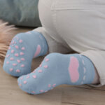 Комплект детски чорапи за пълзене - 2 чифта  за момиченца