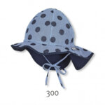 Синя лятна шапка с UV 50+ защита за момичета